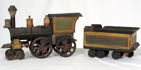 old wooden trains