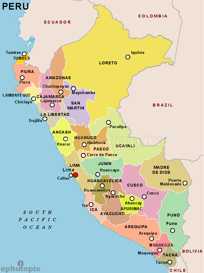 Карта где перу. Перу политическая карта. Административное деление Перу. Перу на карте. Территориальноеделение аеру.