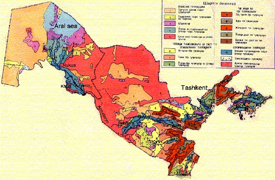 Климатическая карта узбекистана