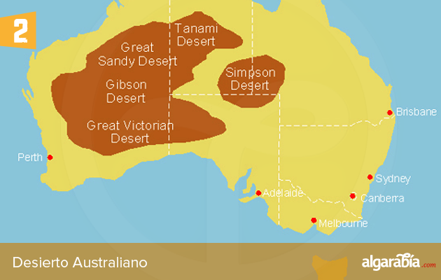Пустыни в австралии карта