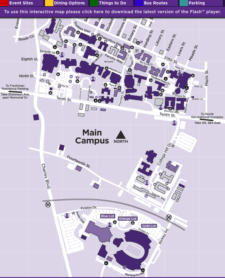 East Carolina University Campus Map – Map Vector