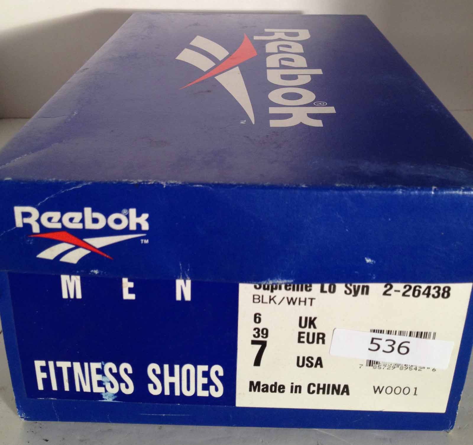 reebok shoe box