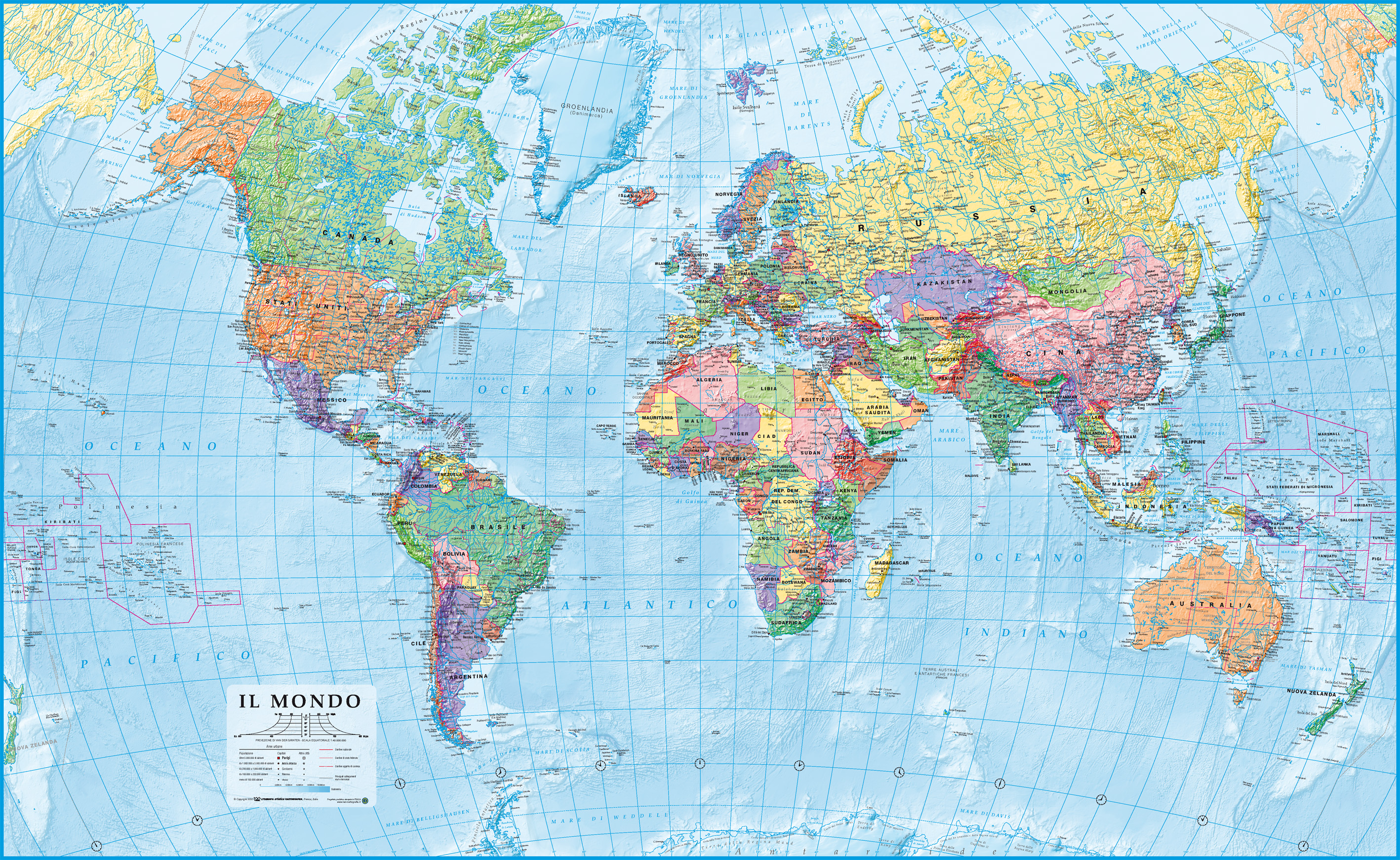 Большая мировая карта. Политичиская карта мир.