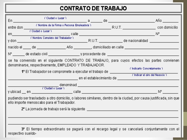 Como hacer un contrato de trabajo para empleada de hogar