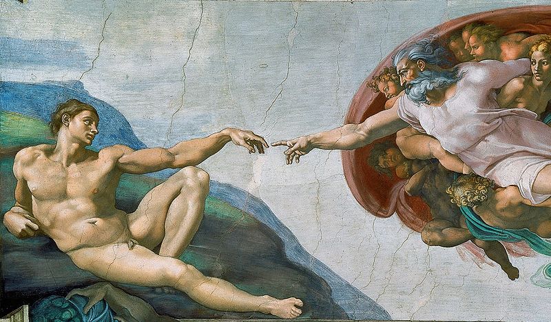 Сотворение Адама, Микеланджело, Сикстинская капелла, Ватикан, Рим
