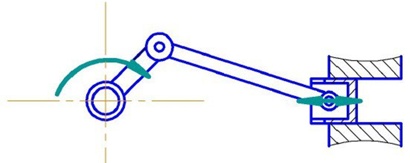 Кривошип на чертеже