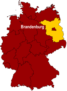 Das bundesland. Земля Бранденбург на карте Германии. Бранденбург на карте Германии. Германия, провинция Бранденбург карта. Федеральная земля Бранденбург на карте.