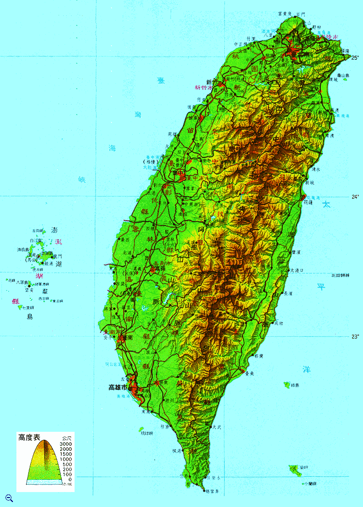 Острова тайвань карта