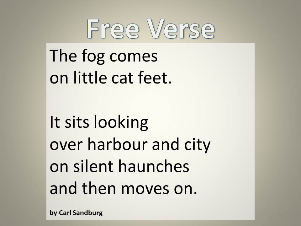 How to write poetry free verse