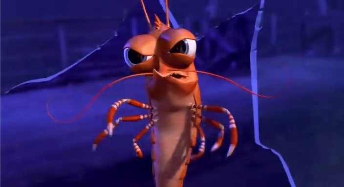 And don't forget the sad/angry shrimp from Shark Tales who just wanted...