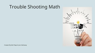 Trouble Shooting Math app at emaze Presentation