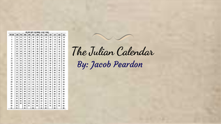 The Julian Calender at emaze Presentation
