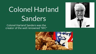 Colonel Sanders at emaze Presentation