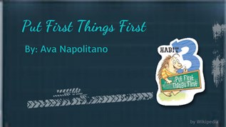 Put First Things First at emaze Presentation
