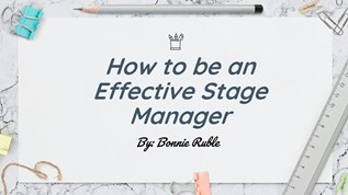 How to be an Effective Stage Manager at emaze Presentation