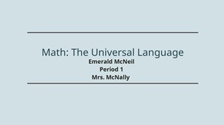 Math: The Universal Language at emaze Presentation