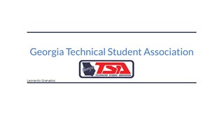 Georgia Technical Student Association at emaze Presentation