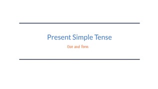 Present Simple Tense at emaze Presentation