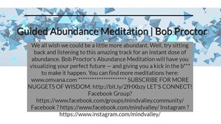 Guided Abundance Meditation | Bob Proctor on emaze