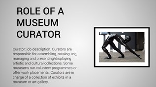 Role of a museum curator at emaze Presentation