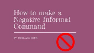 How to make a Negative Informal Command at emaze Presentation