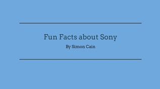 Fun Facts about Sony at emaze Presentation
