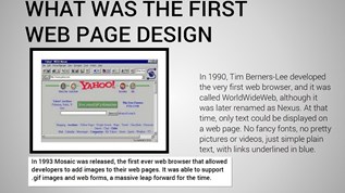whaT was the first web page design at emaze Presentation