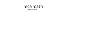 mca math at emaze Presentation