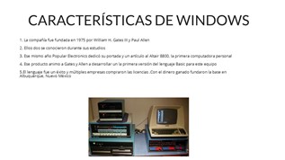 CARACTERISTICAS DE WINDOWS at emaze Presentation