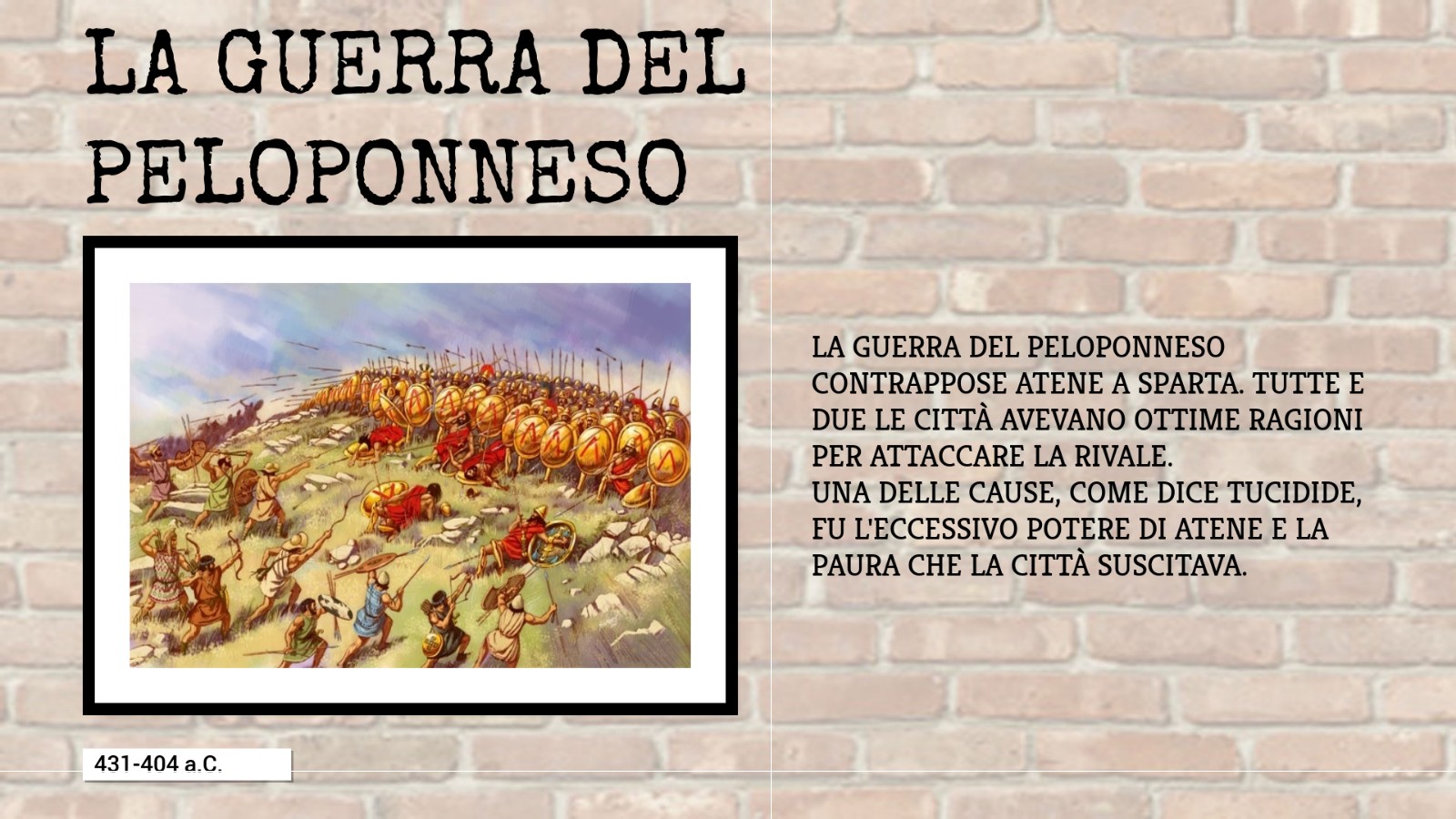 LA SECONDA GUERRA DEL PELOPONNESO at