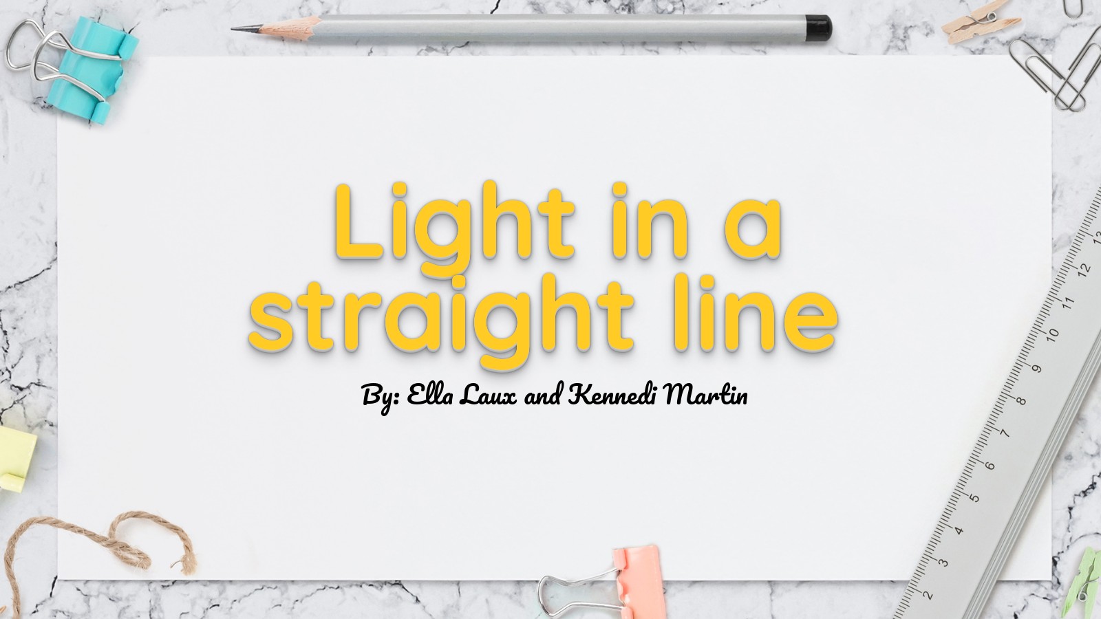 Light in a straight line at emaze Presentation