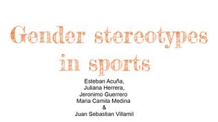 gender stereotypes in sports essay