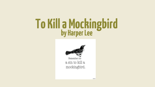To Kill a Mockingbird introduction at emaze Presentation