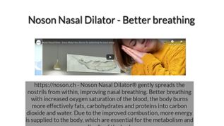 Noson Nasal Dilator - Better Breathing On Emaze