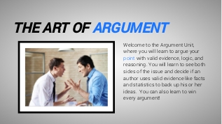 The art of Argument at emaze Presentation