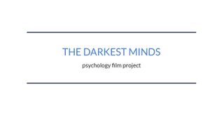 THE DARKEST MINDS at emaze Presentation