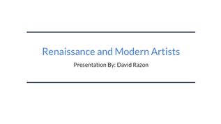 Renaissance and Modern Artists at emaze Presentation