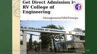 Direct admission in RV College of Engineering through management quota ...
