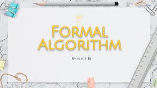 Formal Algorithm at emaze Presentation