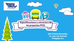 Especificaciones y estructura de los proyectos PFCE. at emaze Presentation