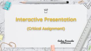 Interactive Presentation(Critical Assignment) at emaze Presentation