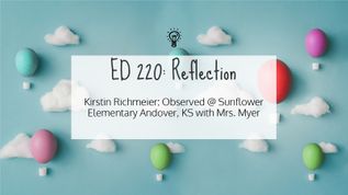 ED 220: Reflection at emaze Presentation