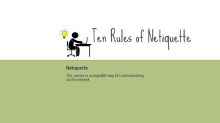 Ten Rules of Netiquette at emaze Presentation