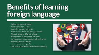 benefits of learning foreign language at emaze Presentation