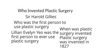 Who Invented Plastic Surgery at emaze Presentation