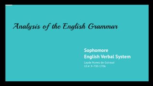 Analysis of the English Grammar at emaze Presentation