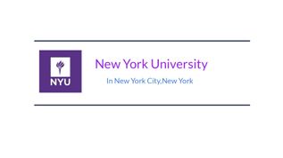 new york university presentation