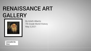 Renaissance Art Gallery at emaze Presentation