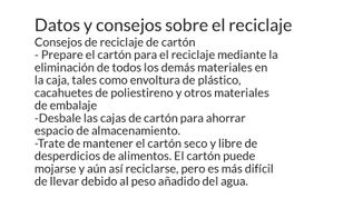 Datos y consejos sobre el reciclaje at emaze Presentation