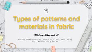 Patterns and types of fabric at emaze Presentation